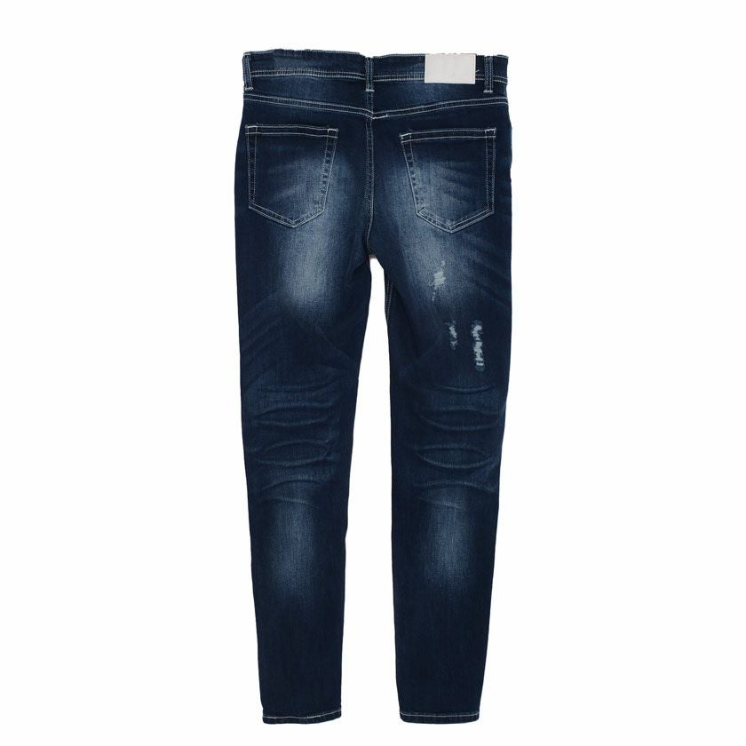 デニムパンツ メンズ CavariA(キャバリア)ダメージ加工ストレッチ