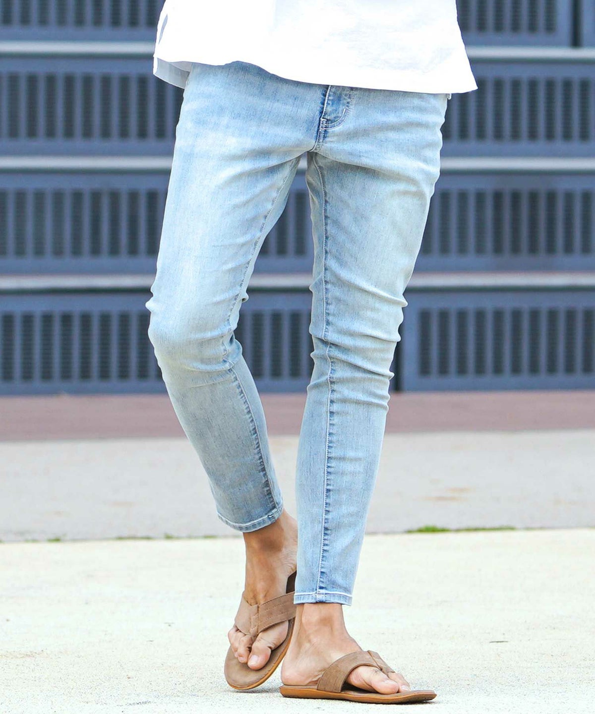 CavariA(キャバリア)接触冷感5ポケットストレッチデニムパンツ/全2色