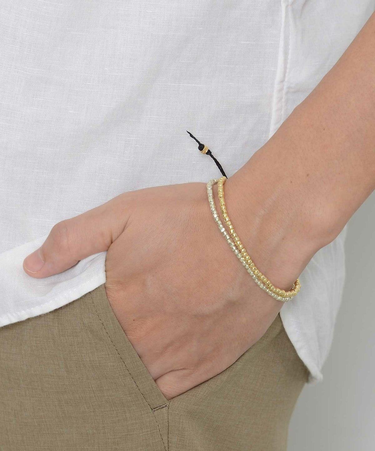 Bitter select(ビターセレクト)スリーカットビーズ2連ブレスレット/全3色