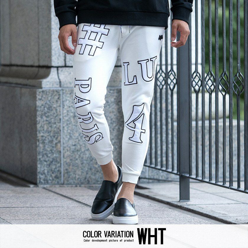 LUXE／R(ラグジュ)ビッグロゴ貼付け裏毛ジョガーパンツ/全3色