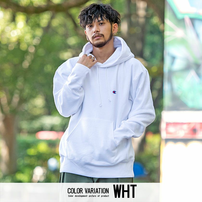 パーカー メンズ Champion(チャンピオン)裏起毛スウェットCロゴプル