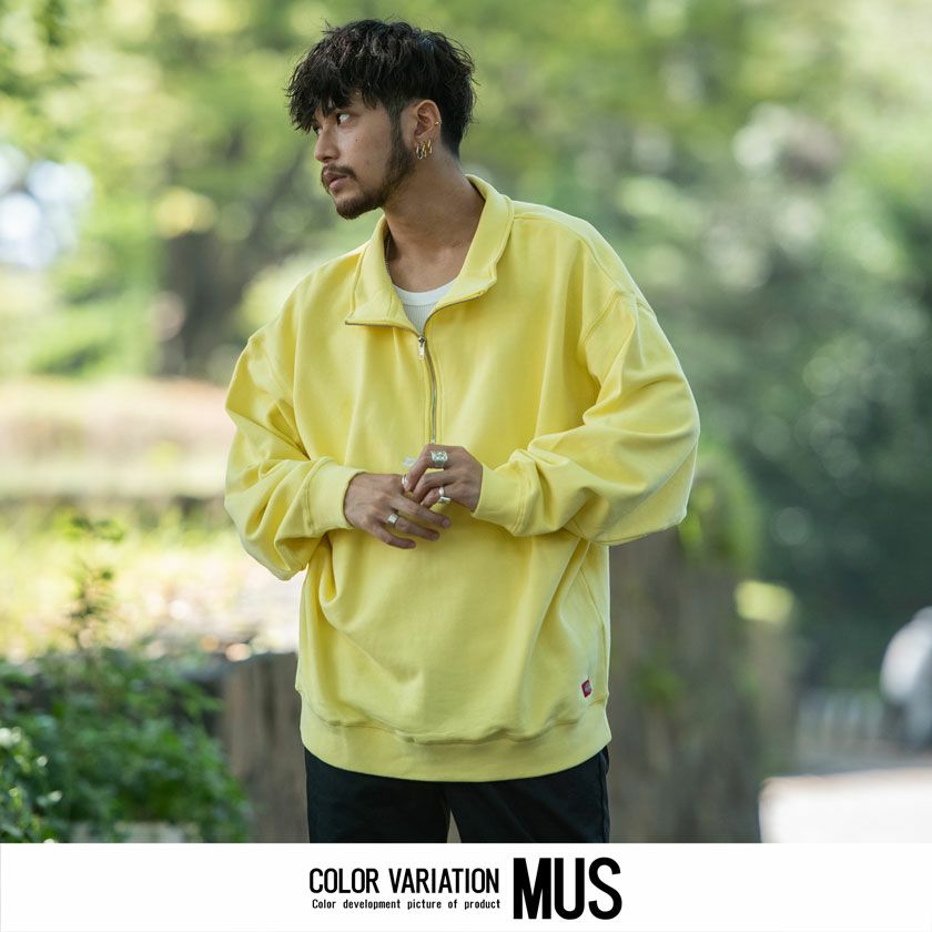 スウェット メンズ Dickies(ディッキーズ)裏毛ハーフジップトレーナー