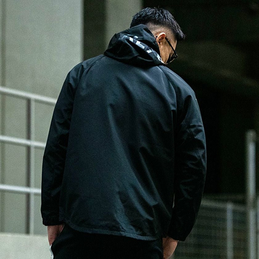 ジップパーカー メンズ LUXE／R(ラグジュ)高密度タフタ スター