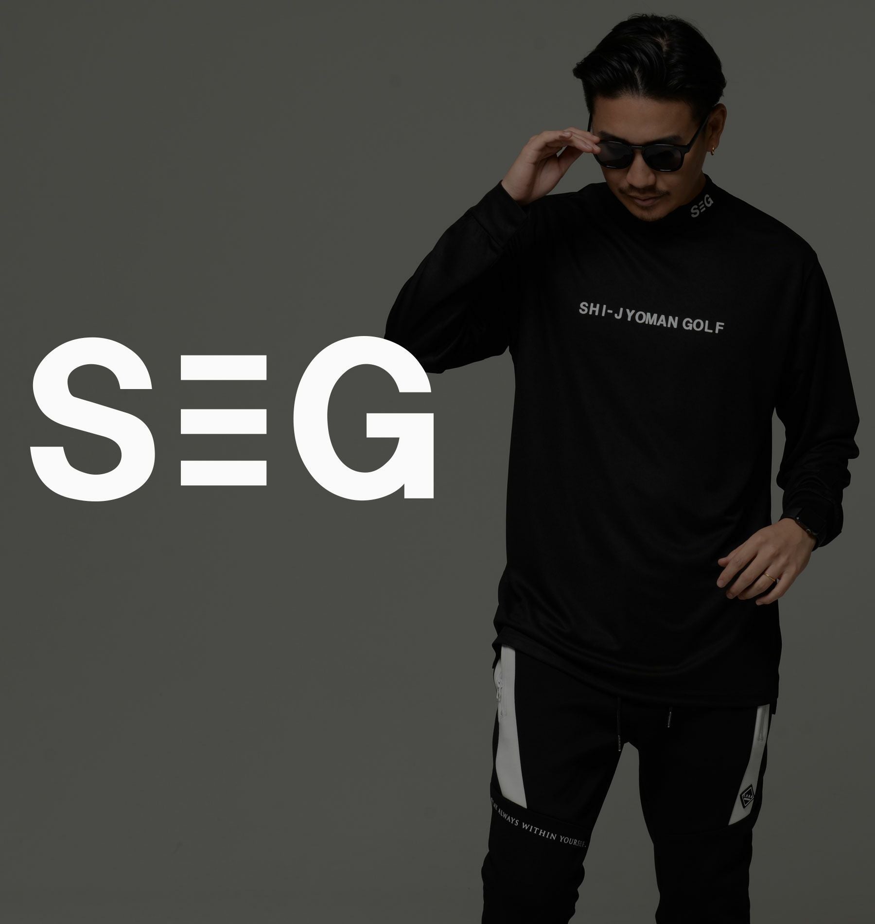 長袖Tシャツ メンズ SHI-JYOMAN GOLF(シジョマン)フロントロゴモック