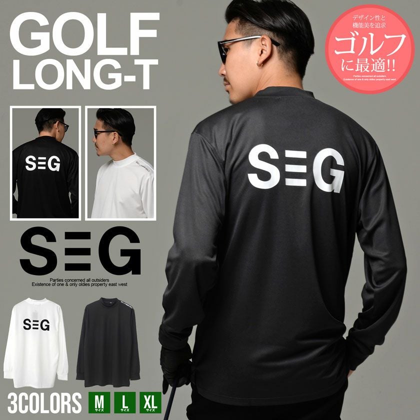 長袖Tシャツ メンズ SHI-JYOMAN GOLF(シジョマン)バッグロゴモック