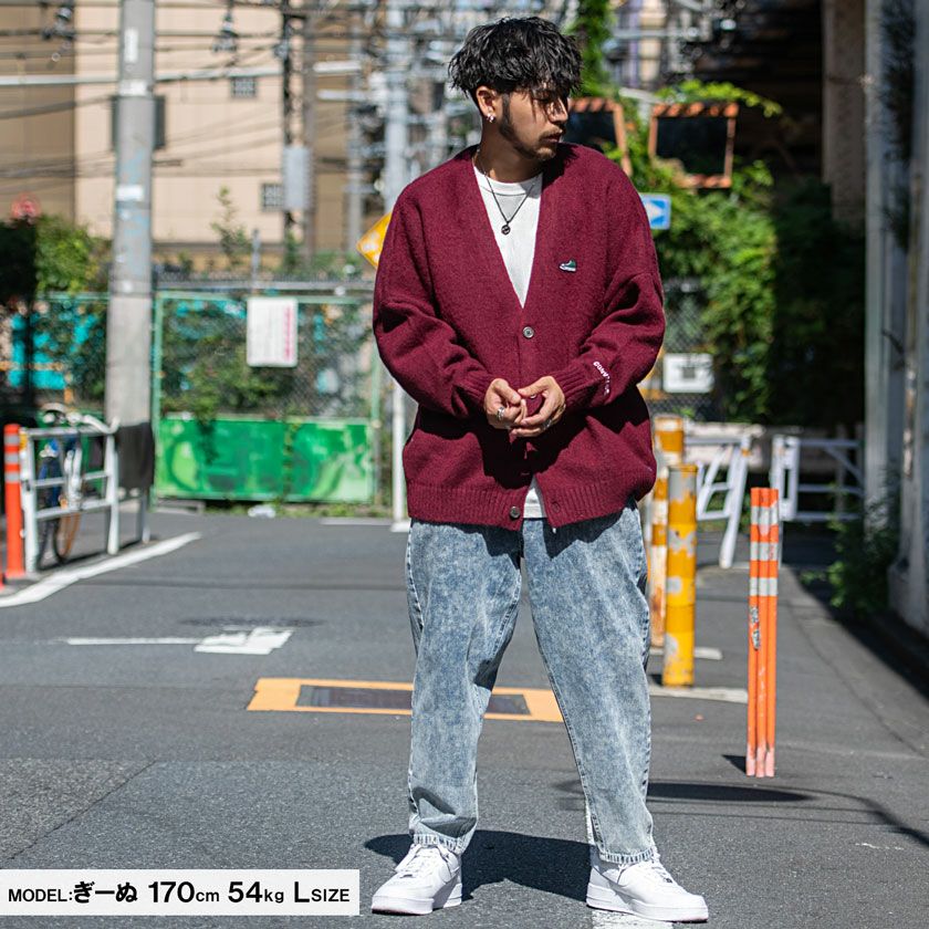 カーディガン メンズ CONVERSE(コンバース)BIGモヘアタッチ