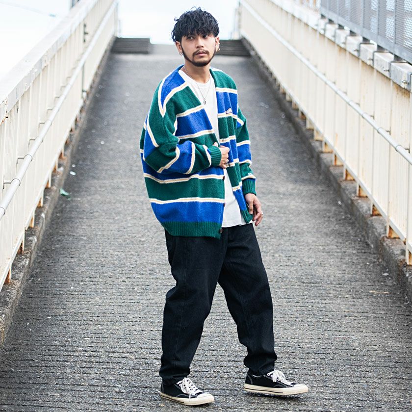 カーディガン メンズ CONVERSE(コンバース)BIGモヘアタッチ