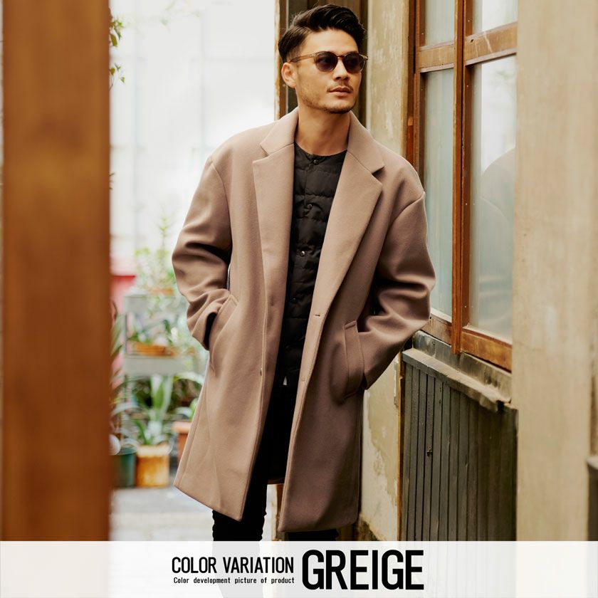 送料無料】CavariA(キャバリア)ドロップショルダーチェスターコート/全3色