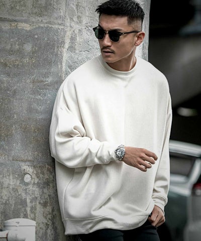 CavariA(キャバリア)ミラノリブドルマンクルーネックニット/全8色