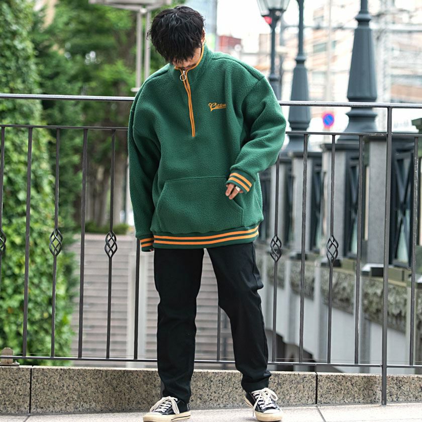 スウェット メンズ CavariA(キャバリア)シープボアハーフZIP/全3色