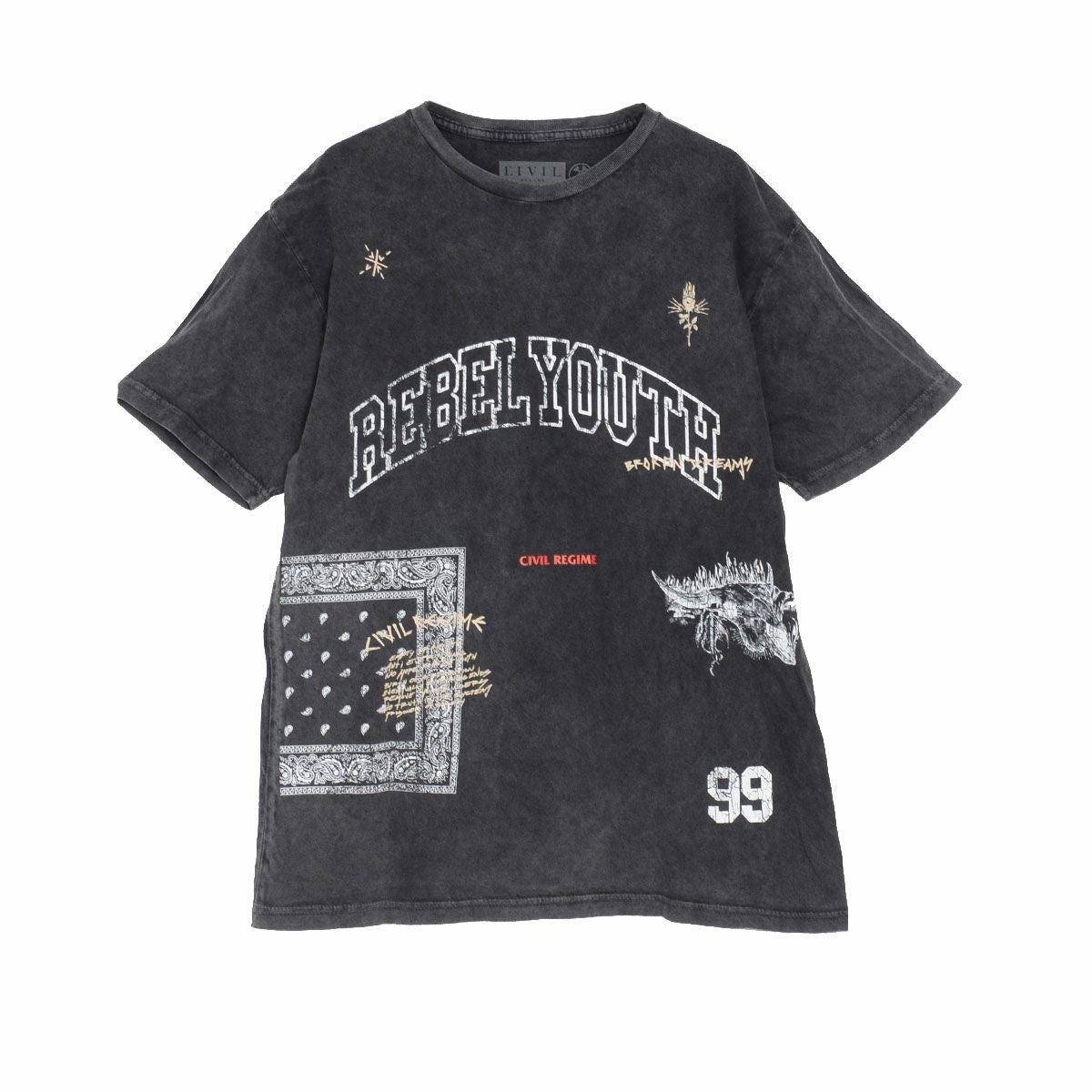 半袖Tシャツ メンズ CIVIL REGIME(シヴィル レジーム)REBEL YOUTH CO