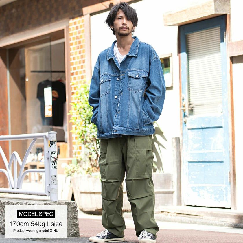 デニムジャケット メンズ CavariA(キャバリア)背面ゴブラン切り替えG
