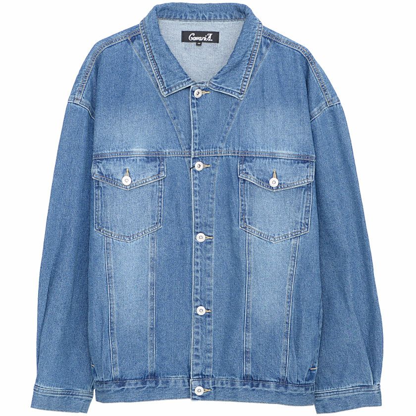 デニムジャケット メンズ CavariA(キャバリア)背面ゴブラン切り替えG