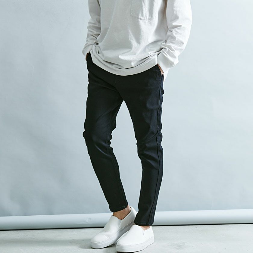 サノバチーズ ポンチ テーパード ストレッチ パンツ サイズL チノパン メンズ VICCI(ビッチ)スーパーストレッチスリムテーパード