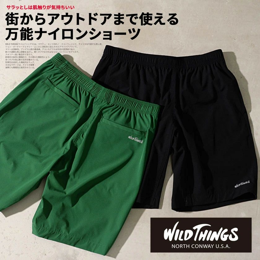 ハーフパンツ メンズ WILD THINGS(ワイルドシングス)ELASTIC NYLON