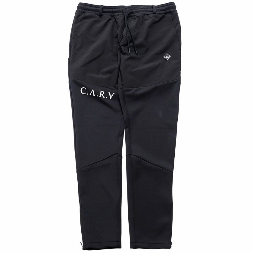 ジャージパンツ メンズ C.V.R.A(シーブイアールエー)光沢ロゴ布帛切替