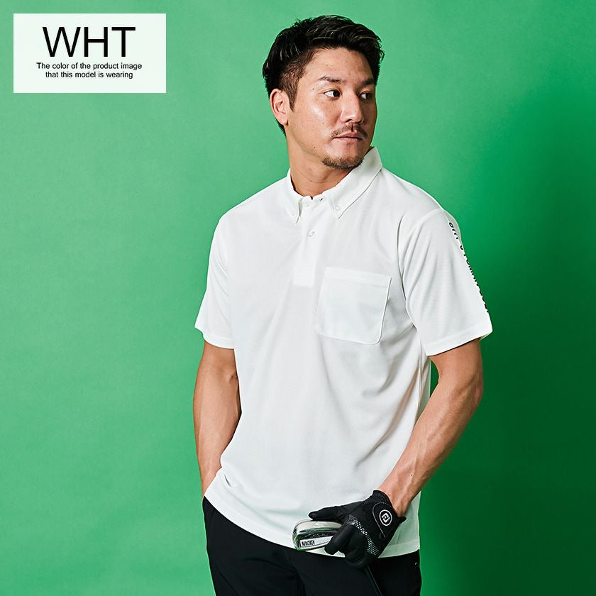 ポロシャツ メンズ SHI-JYOMAN GOLF(シジョマン)袖プリント半袖