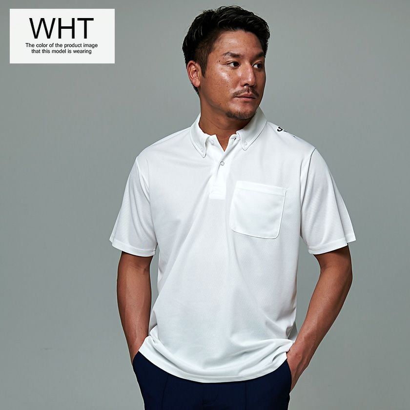 ポロシャツ メンズ SHI-JYOMAN GOLF(シジョマン)肩プリント半袖