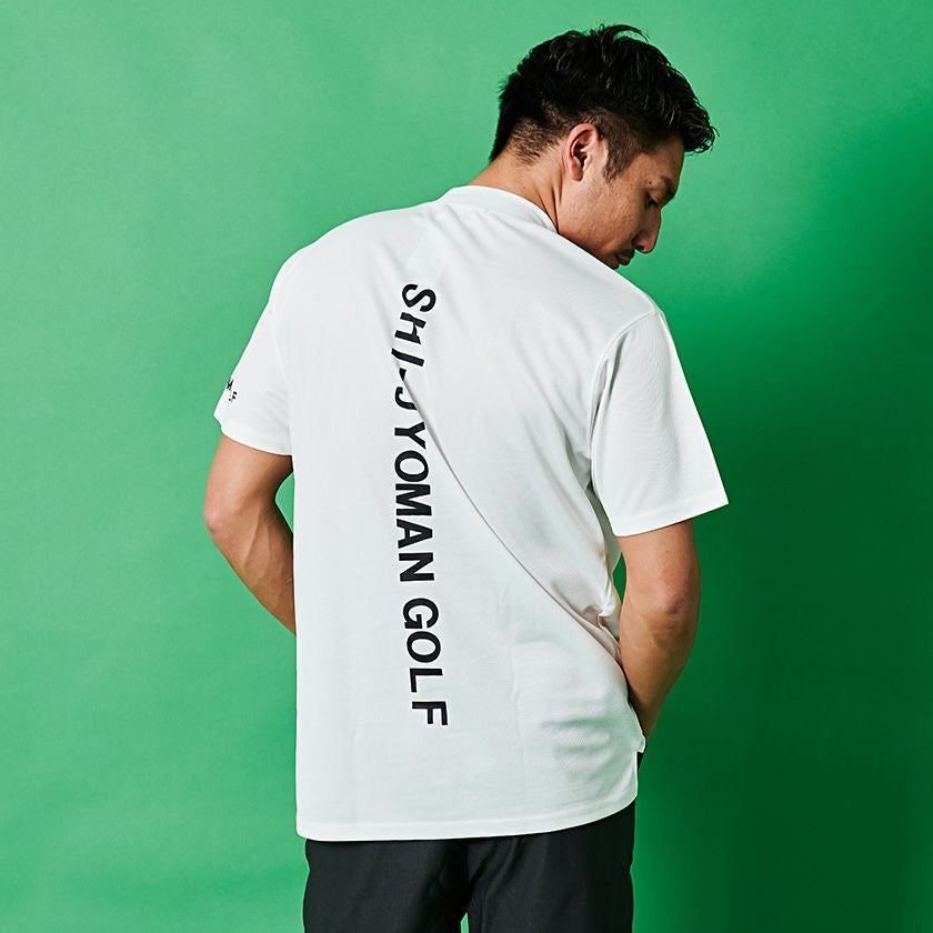 半袖Tシャツ メンズ SHI-JYOMAN GOLF(シジョマン)首プリント半袖モック