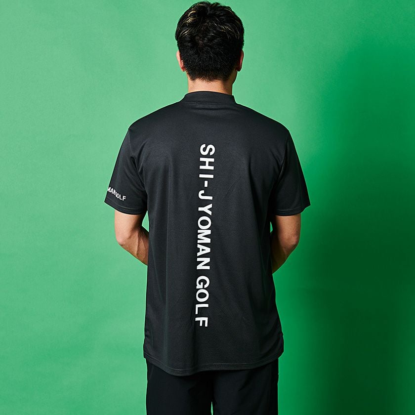 半袖Tシャツ メンズ SHI-JYOMAN GOLF(シジョマン)首プリント半袖モック