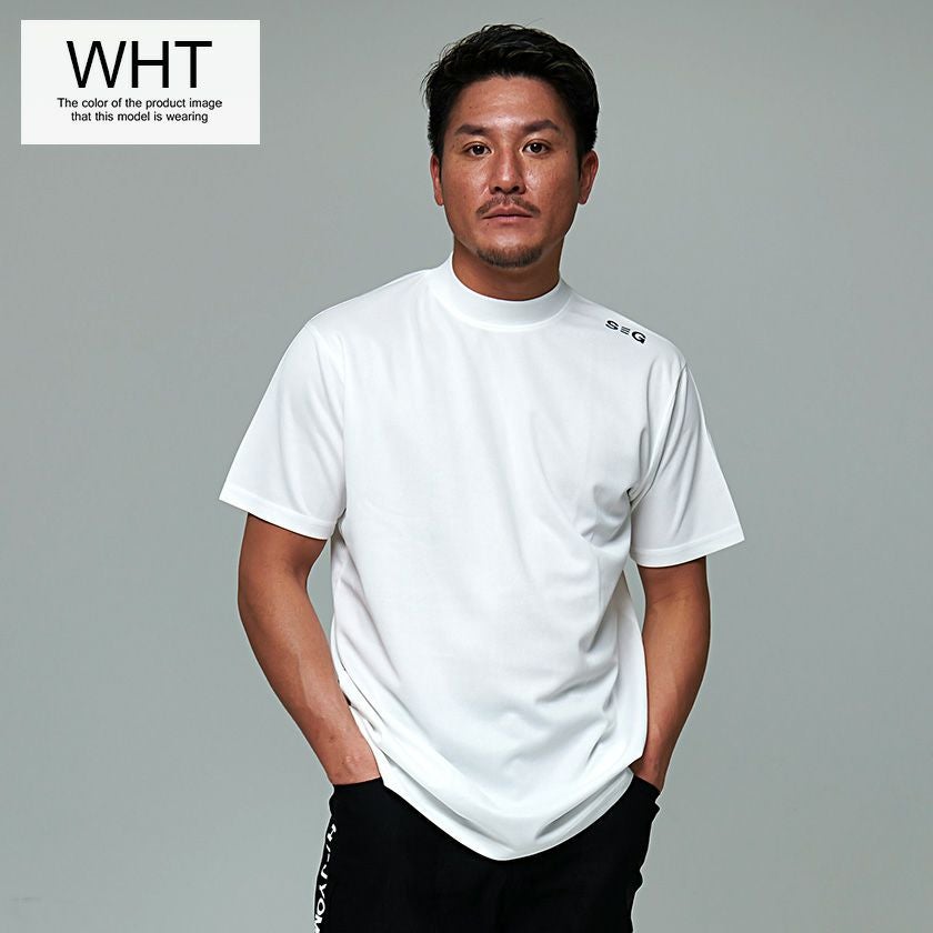 半袖Tシャツ メンズ SHI-JYOMAN GOLF(シジョマン)肩プリント半袖モック
