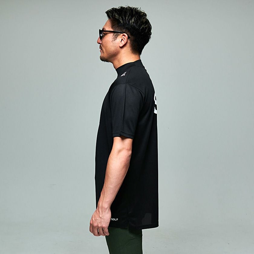 半袖Tシャツ メンズ SHI-JYOMAN GOLF(シジョマン)肩プリント半袖モック