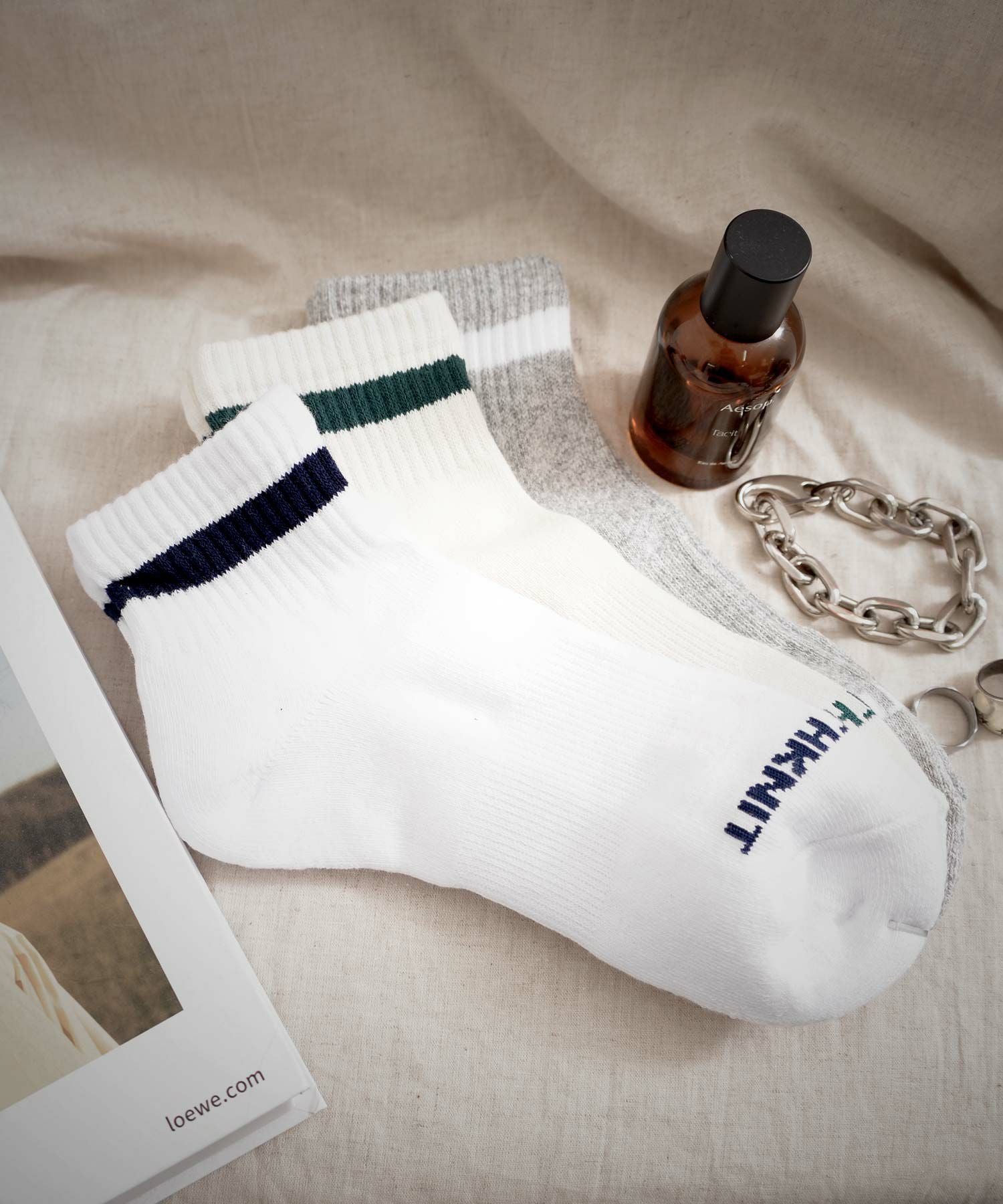 アンダーウェア メンズ Healthknit(ヘルスニット)3パックミドル