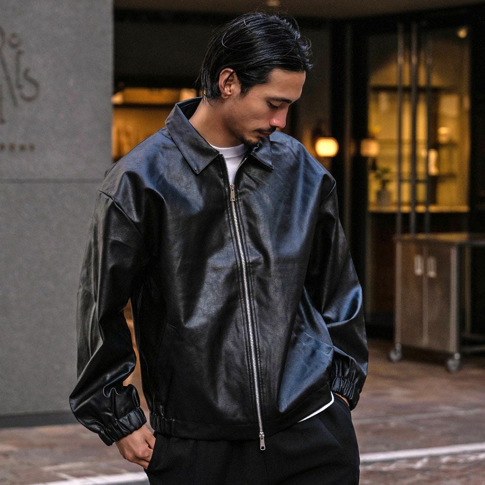 CavariA(キャバリア)オーバーサイズフェイクレザーブルゾン/全1色