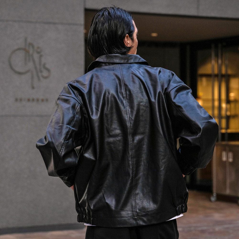 CavariA(キャバリア)オーバーサイズフェイクレザーブルゾン/全1色