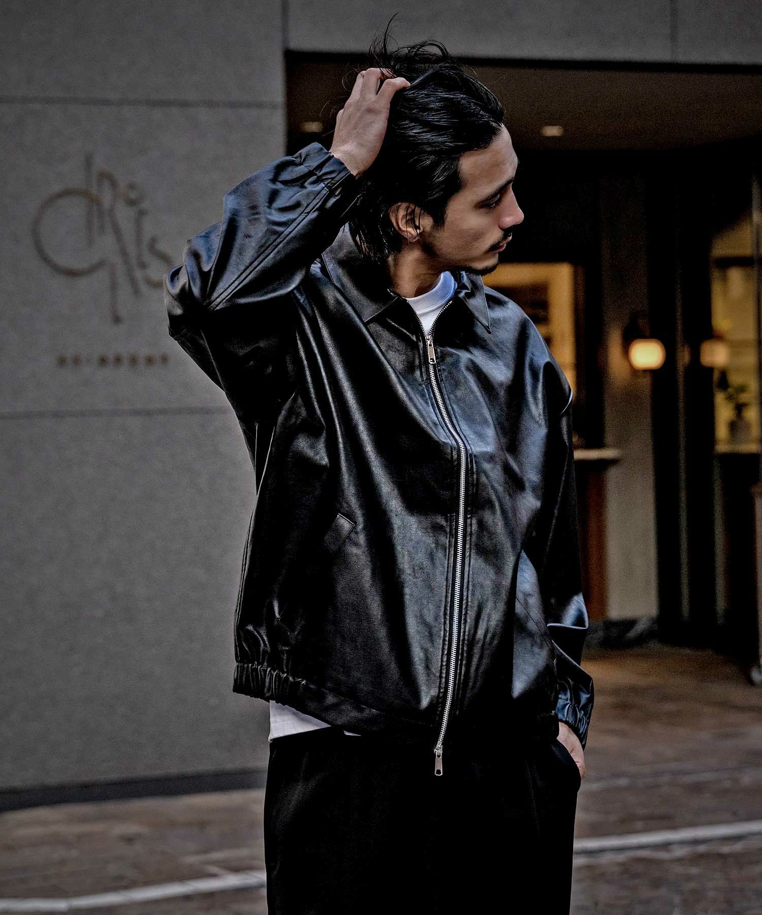 CavariA(キャバリア)オーバーサイズフェイクレザーブルゾン/全1色