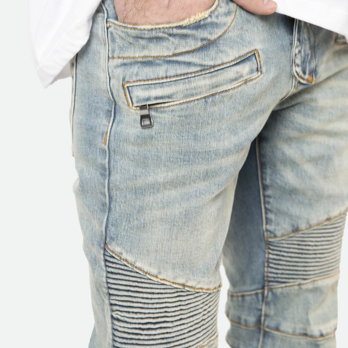 デニムパンツ メンズ mnml(ミニマル)M14 DENIM STRETCH LIGHT BLUE/全1色