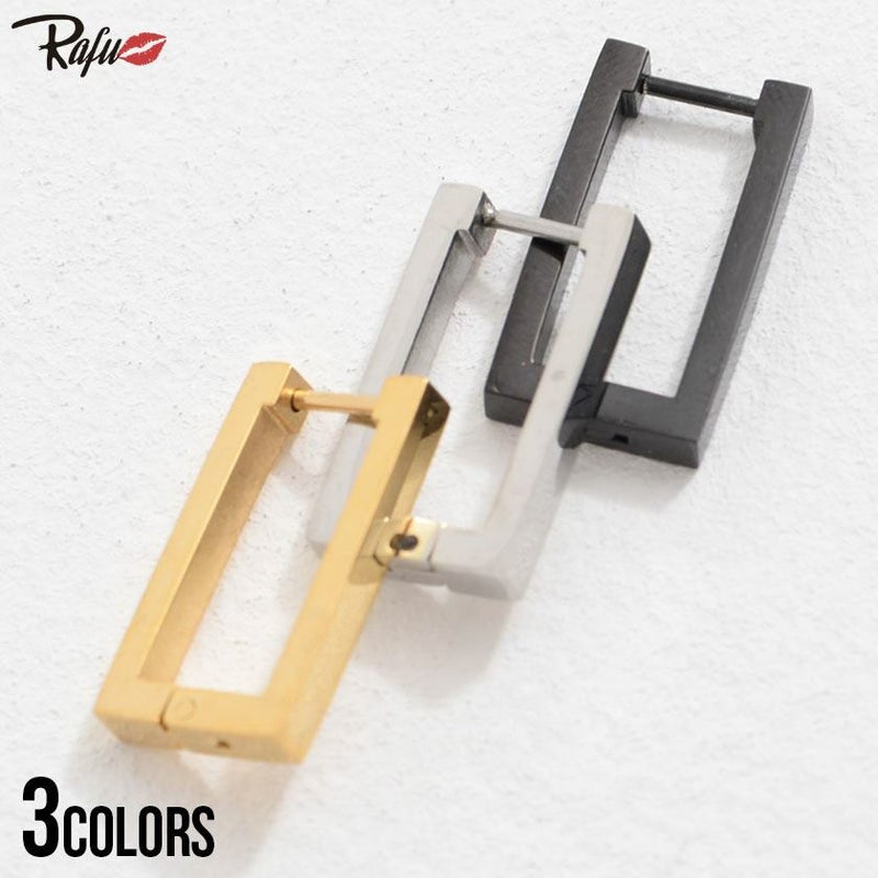 Rafu(ラフ)レクタングルピアス/全3色