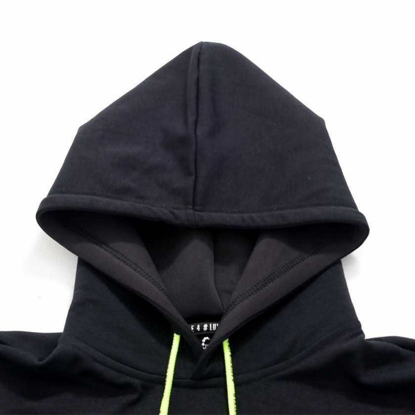 パーカー メンズ LUXE／R(ラグジュ)切り替えプリントパーカー/全2色