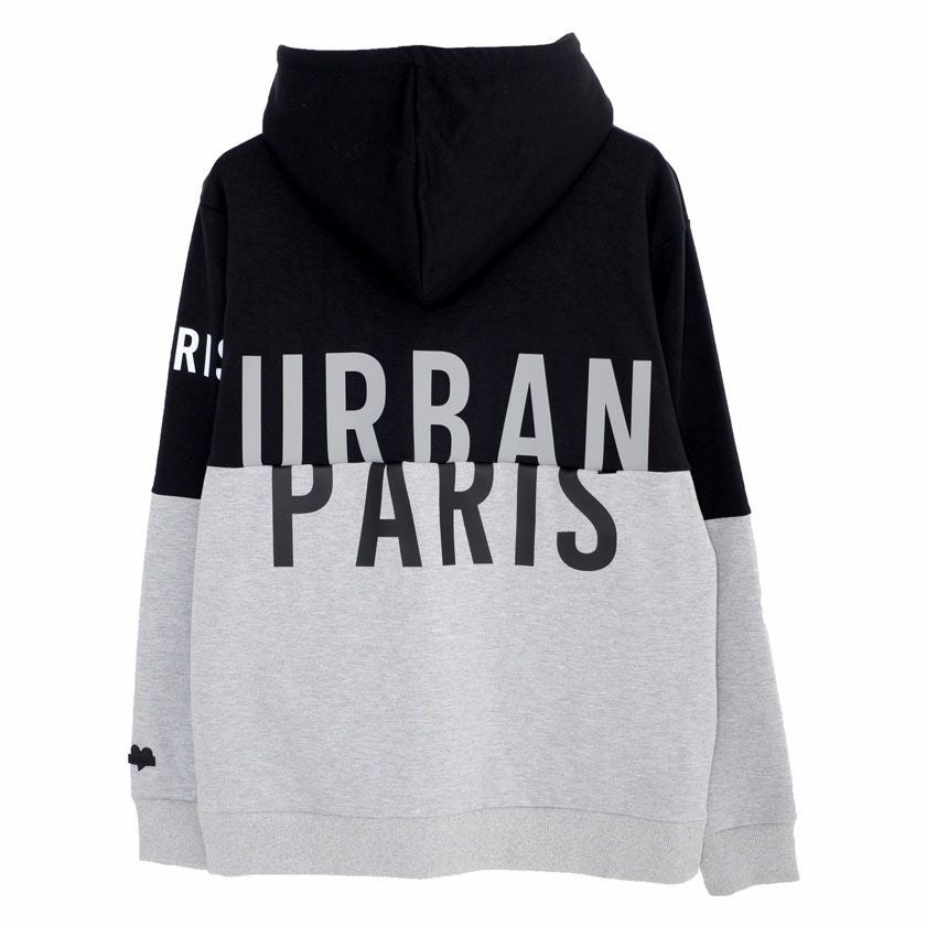 パーカー メンズ LUXE／R(ラグジュ)切り替えプリントパーカー/全2色