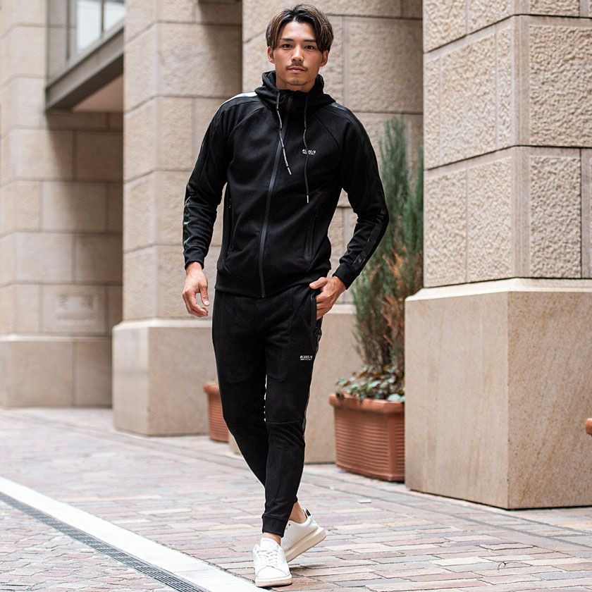 ジップパーカー メンズ LUXE/R(ラグジュ)スエード切替えZIPパーカー/全3色 ジップパーカー メンズ LUXE/R(ラグジュ)スエード切替えZIPパーカー/全3色