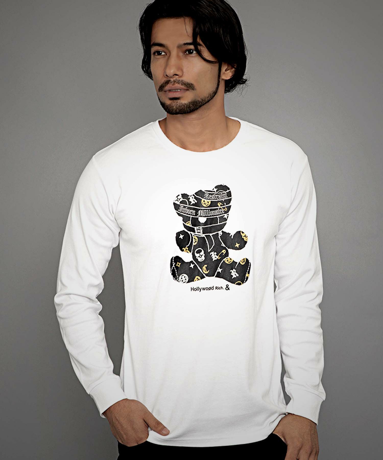 長袖Tシャツ メンズ Hollywood rich.&(ハリウッドリッチ)スムース定番