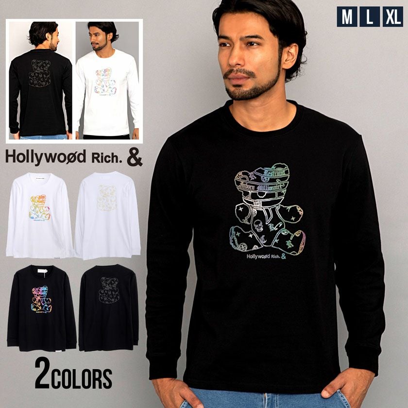 長袖Tシャツ メンズ Hollywood rich.&(ハリウッドリッチ)スムース