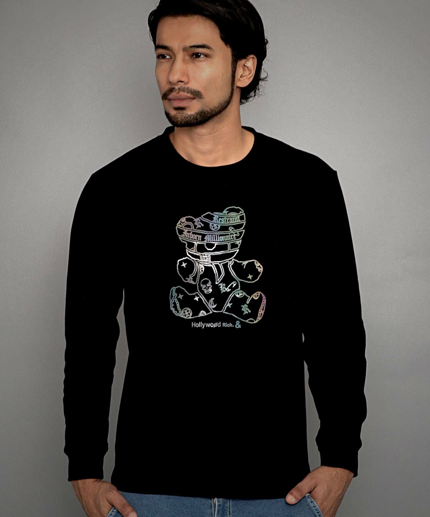 長袖Tシャツ メンズ Hollywood rich.&(ハリウッドリッチ)スムース