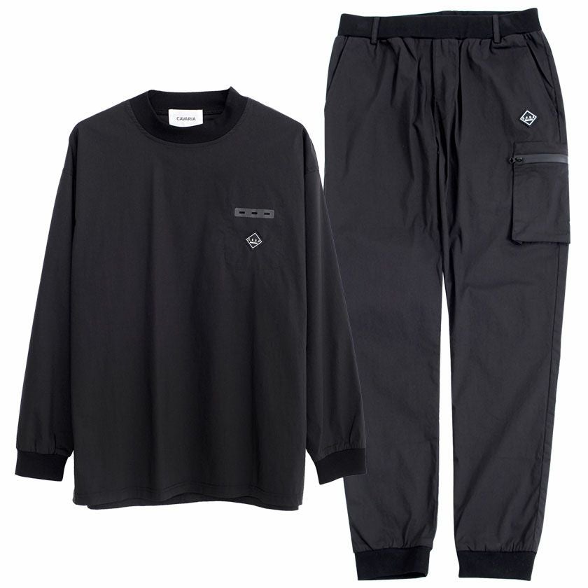 セットアップ メンズ C.V.R.A ストレッチ布帛長袖セットアップ/全2色