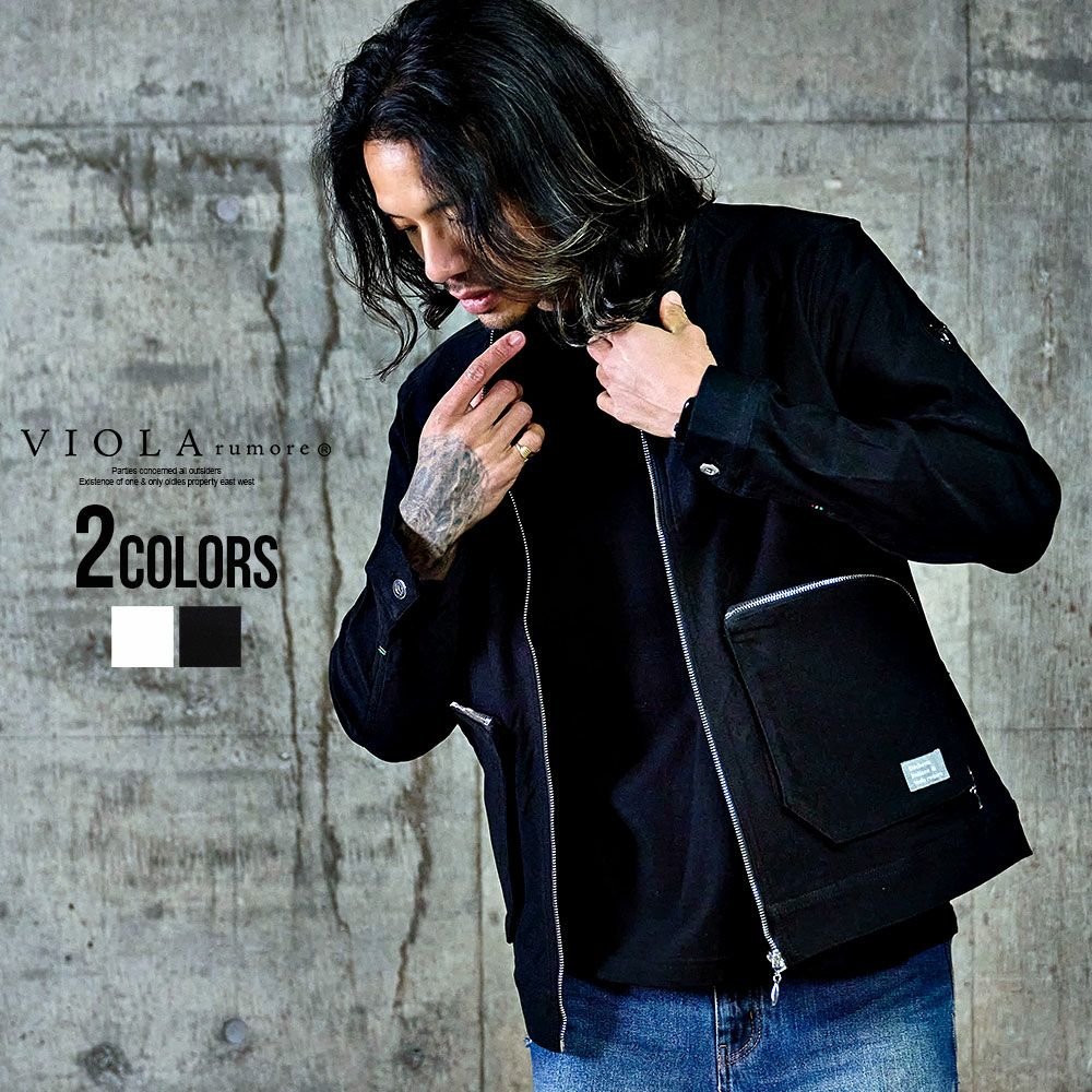 【送料無料】VIOLA(ヴィオラ)ポケット付きストレッチフルジップアップ長袖ブルゾン/全2色