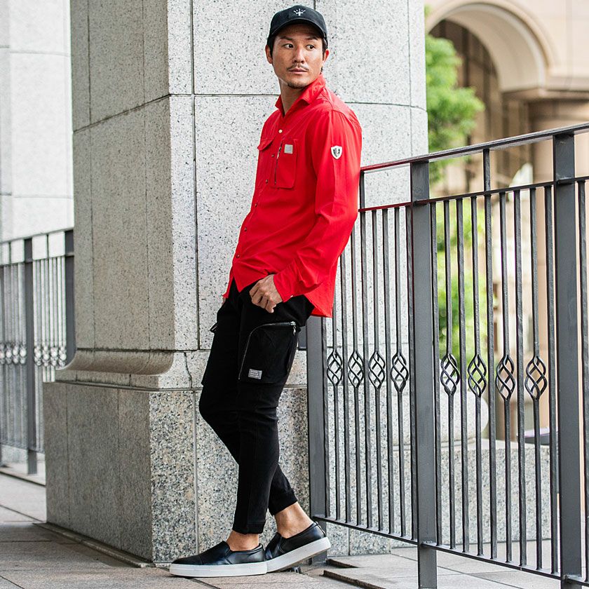 カーゴパンツ メンズ VIOLA(ヴィオラ)ストレッチリブ付きカーゴパンツ
