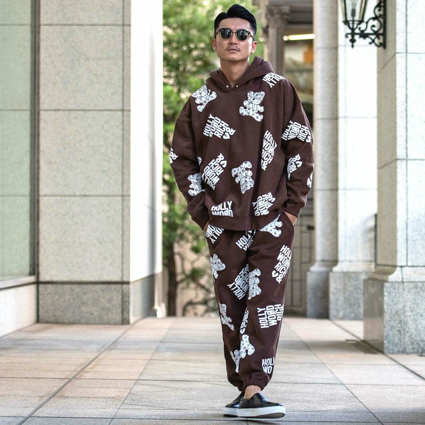 スウェットパンツ メンズ Hollywood rich.&(ハリウッドリッチ)裏起毛総
