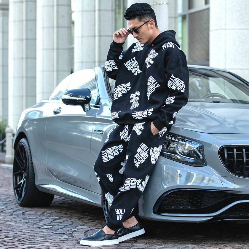 スウェットパンツ メンズ Hollywood rich.&(ハリウッドリッチ)裏起毛総