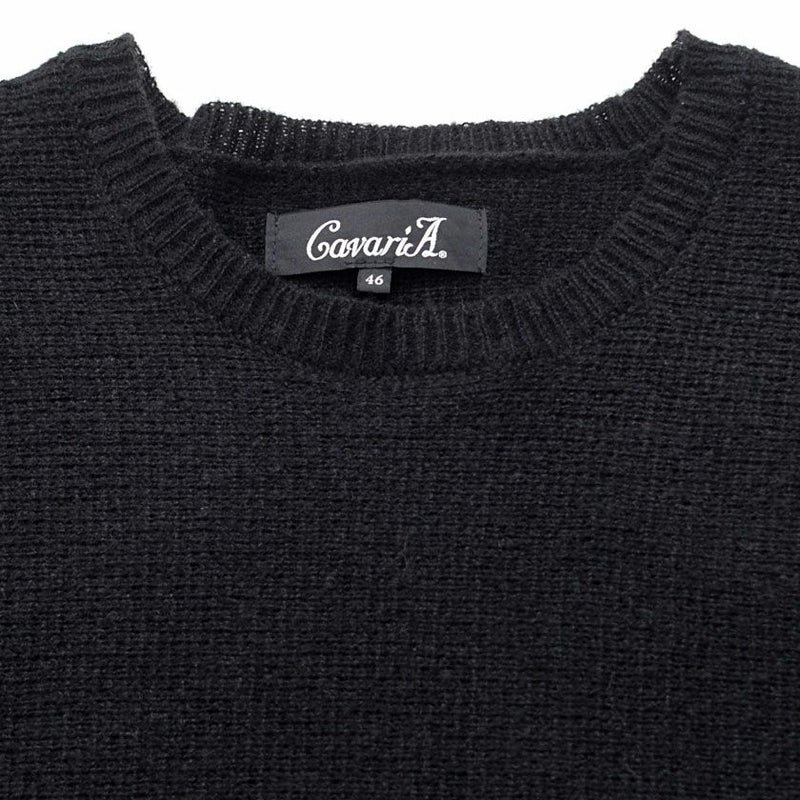 CavariA(キャバリア)ポリMIXミラノリブドルマンクルー長袖ニット/全5色