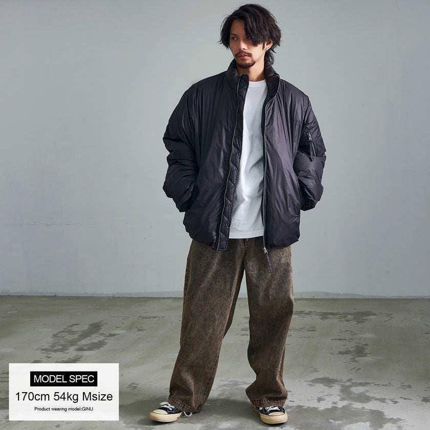 中綿ジャケット メンズ CavariA(キャバリア)MA-1パターンパデット