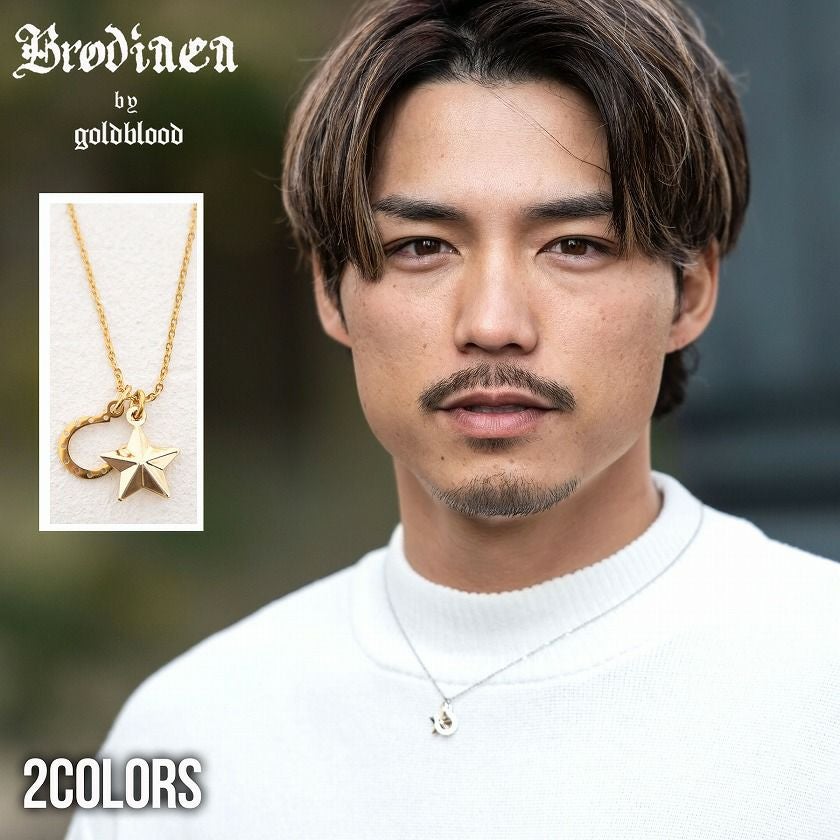  Brodiaea by goldblood(ブローディアバイゴールドブラッド)ダブルチャームネックレス/全2
