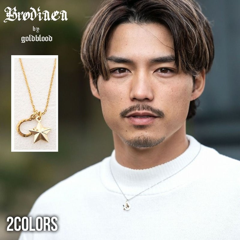  Brodiaea by goldblood(ブローディアバイゴールドブラッド)ダブルチャームネックレス/全2