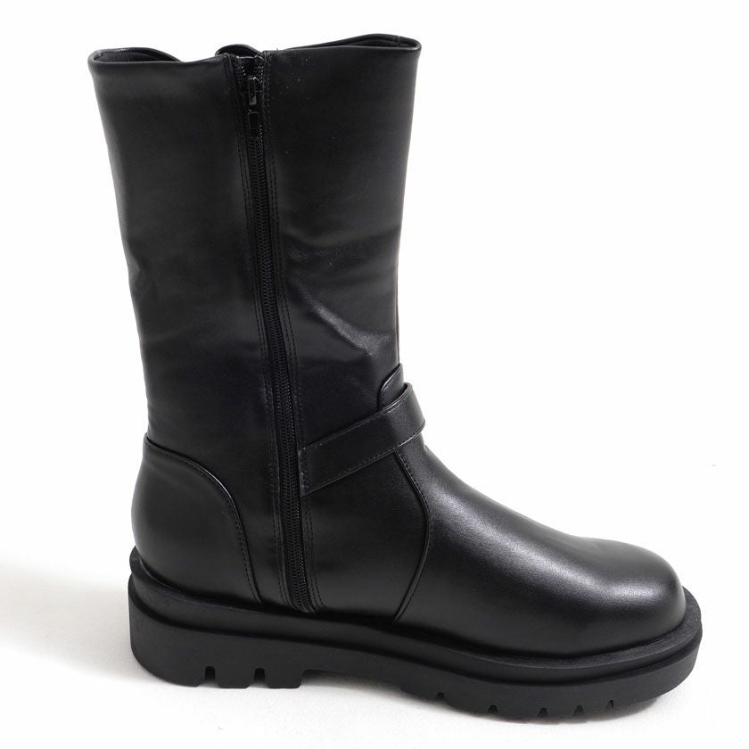 (未使用･未開封品)　グルーヴ Shoes Selection エンジニアブーツ (ベージュ) ×ラバーソール (グレー) MS-003 vf3p617 パールビジューバックルスエードショートブーツ[zr1326] | レディース