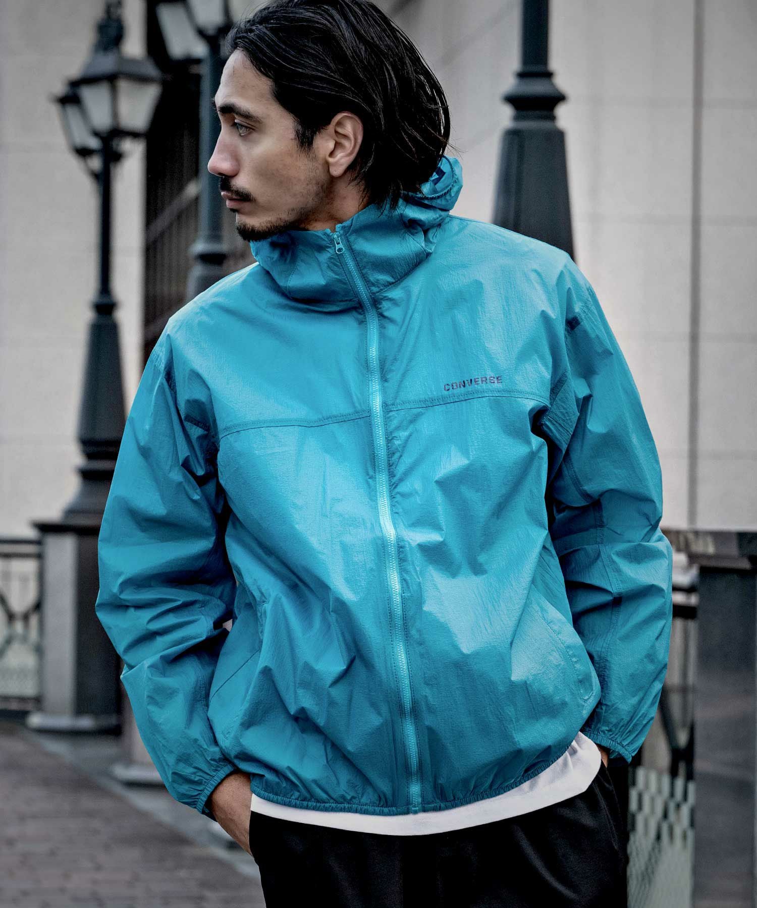 ジップパーカー メンズ CONVERSE(コンバース)ポケッタブルパーカー/全7色