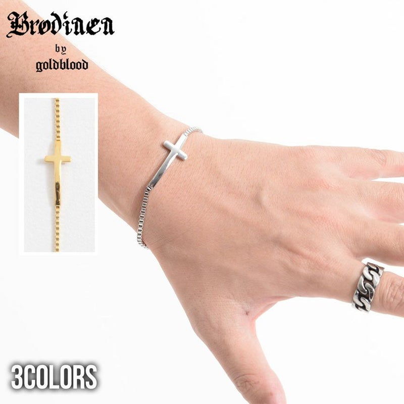 Brodiaea by goldblood(ブローディアバイゴールドブラッド)クロスブリッジブレスレット/全3色